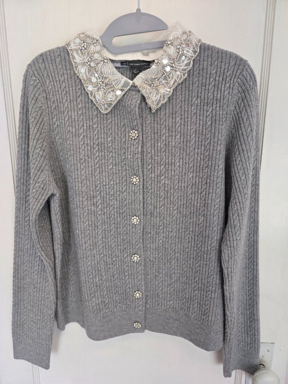 Adrianna Papell cable-knit cardigan